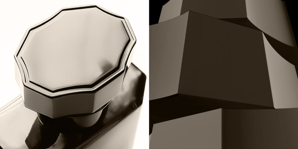 source adage fragrances perfume cap and mural design